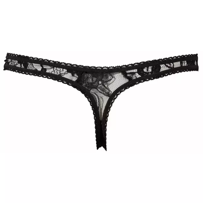 Cottelli Collection стринг без промежности чёрный M Photo 8