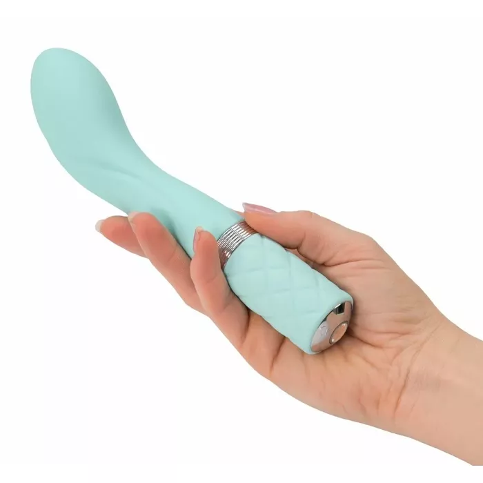 Pillow vibrator Pillow Talk Sassy Teal — 20 cm silicone Photo 4