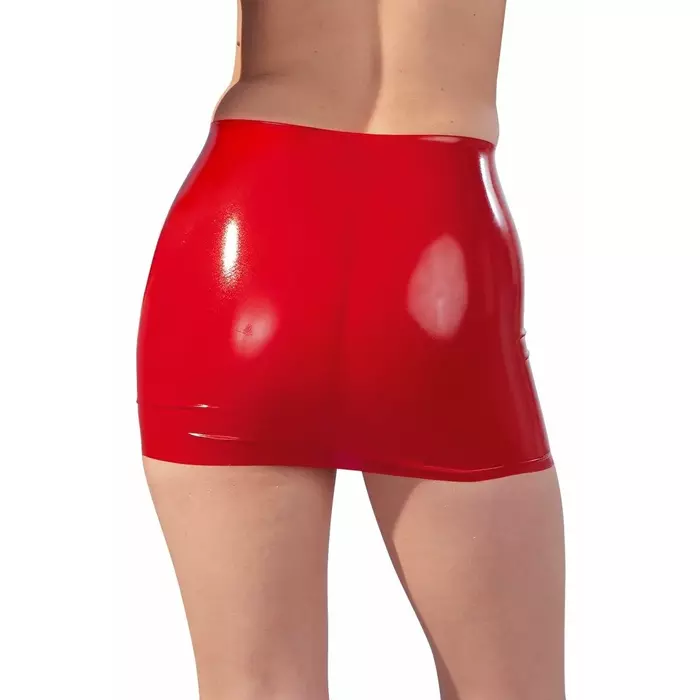 Mini skirt late x Latex Mini Skirt red — 100% latex 2XL Photo 3