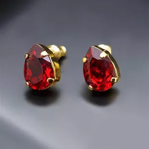 Earrings "Venus II (Siam)" with Crystals From Swarovski™
