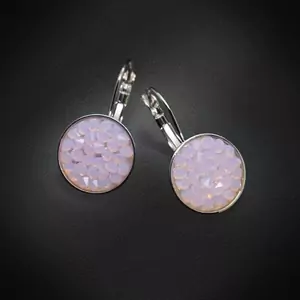 Серьги "Кристальная Мозаика II (Rose Water Opal)" с кристаллами Swarovski™