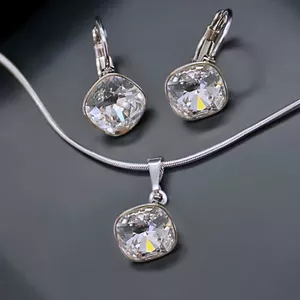 Jewelry Set "Glare IV (Crystal)" with Crystals From Swarovski™