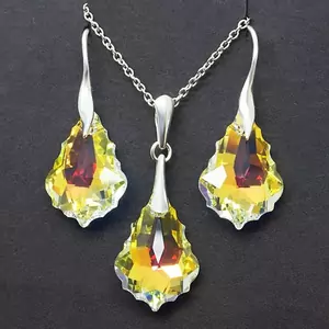 Sudraba komplekts "Baroka IV (Aurore Boreale)" ar Swarovski™ kristāliem