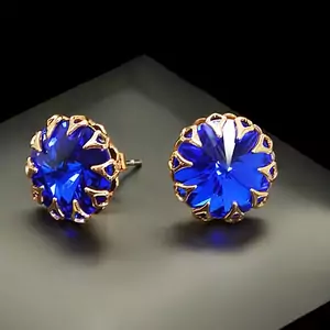 Auskari "Vintāžš (Majestic Blue)" ar Swarovski™ kristāliem