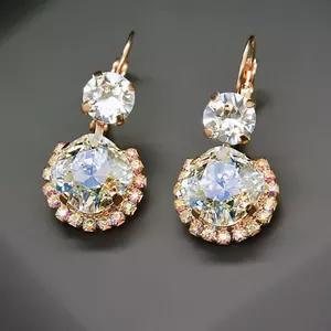 Earrings "Clarice VI (Crystal Moonlight)" with Crystals From Swarovski™