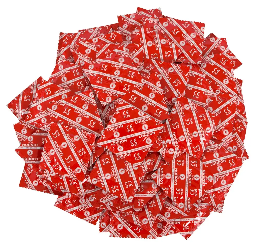 Condoms London red 100 pcs — latex 20.5 cm Photo 5
