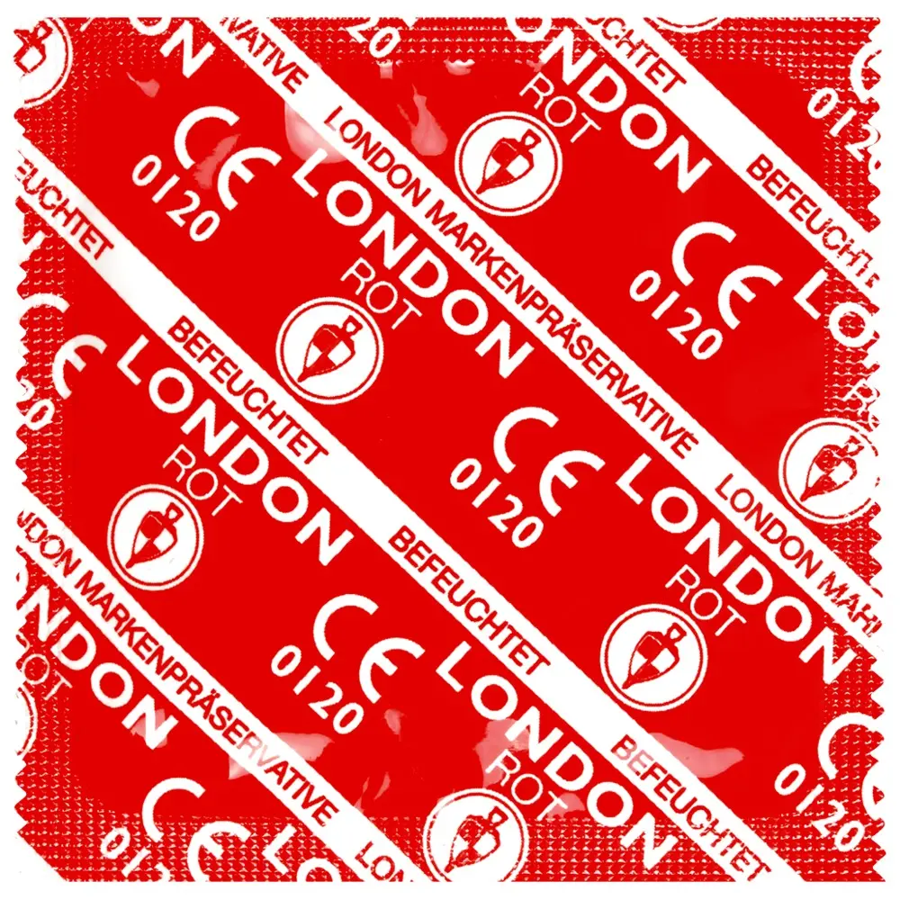 Condoms London red 100 pcs — latex 20.5 cm Photo 6