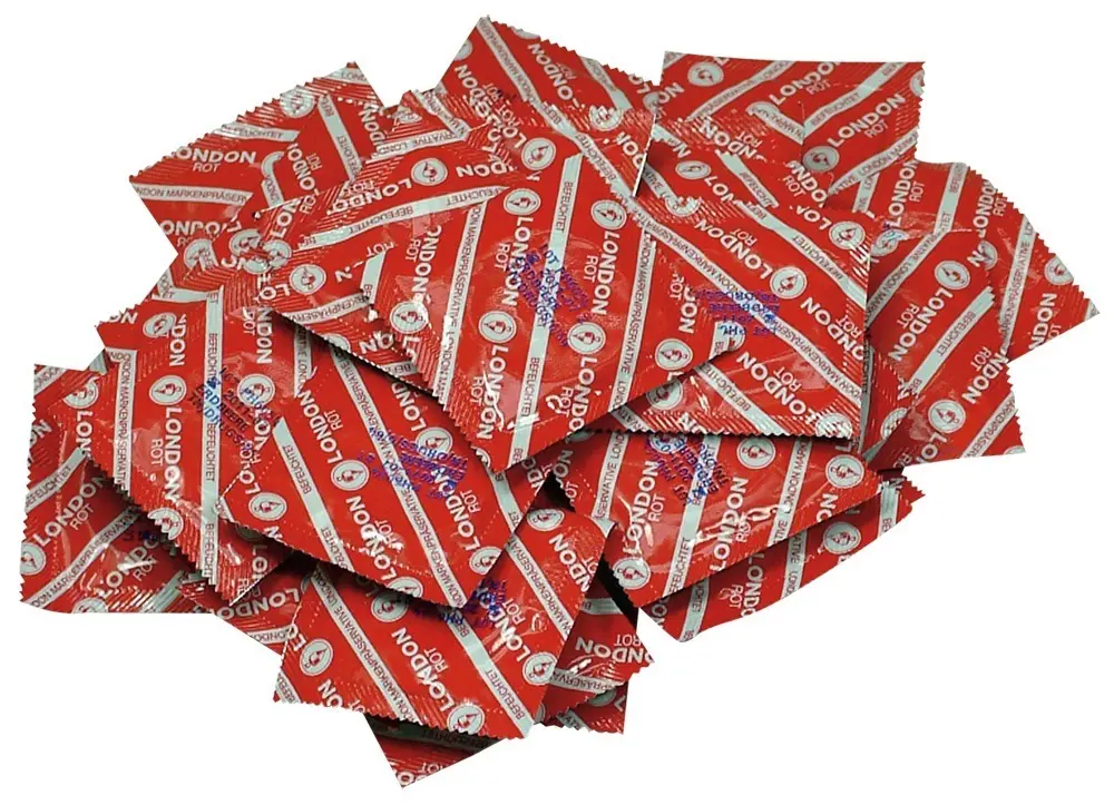 Condoms London red 100 pcs — latex 20.5 cm Photo 7