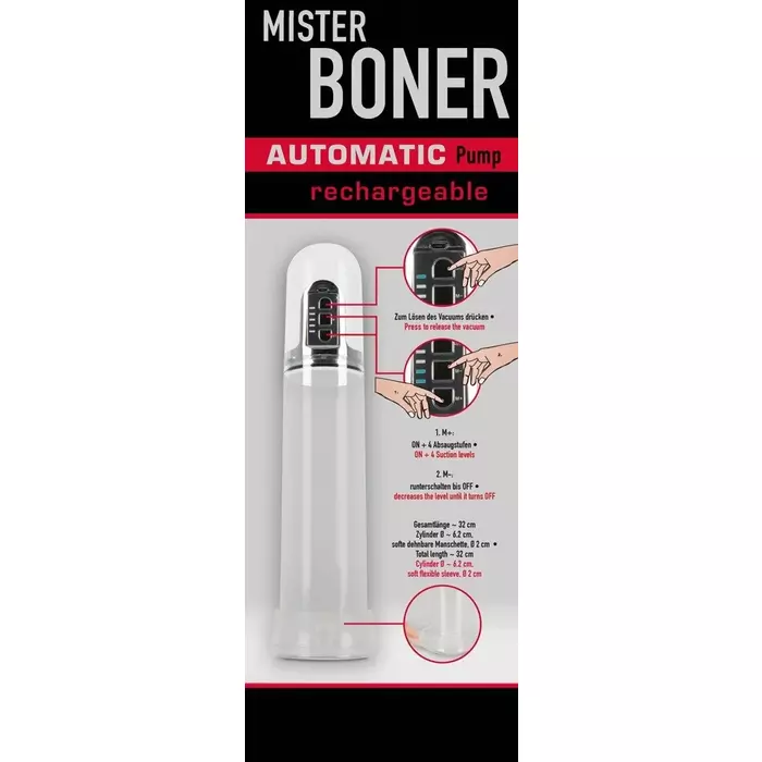 You2Toys Rechargeable помпа для пениса — Ø 6,2 см, 32 см Photo 8