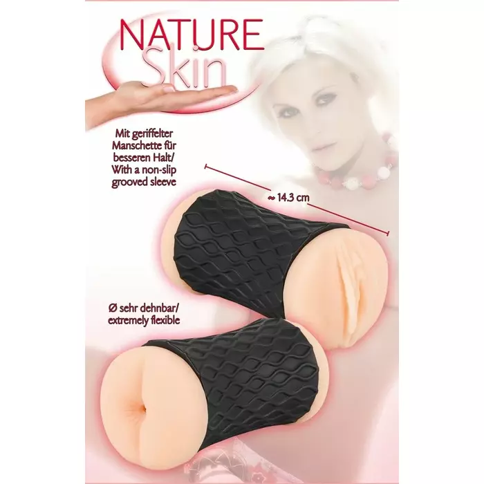 Masturbator nature skin Pussy & Ass — 14.3 cm, Ø 1 cm Photo 6