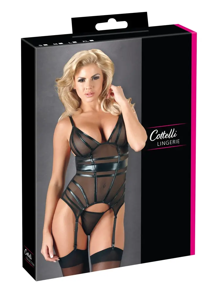 Cottelli Collection cami suspender S — black Photo 6