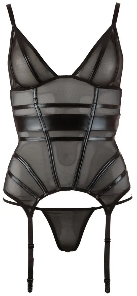 Cottelli Collection cami suspender S — black Photo 9