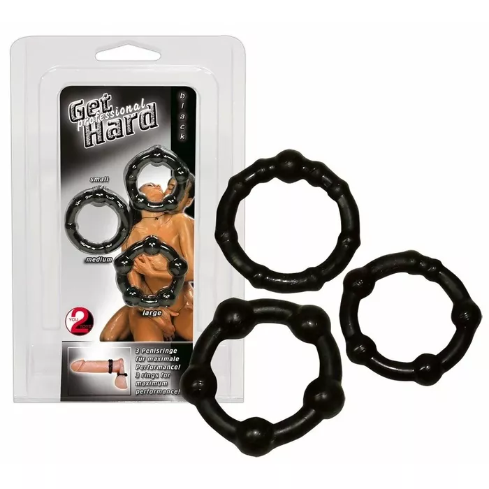 You2Toys Get Hard cock ring set — TPE 3–4 cm Photo 4