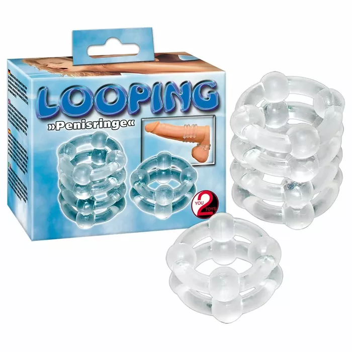You2Toys Looping cock rings set — 2 pcs, Ø 2.5 cm Photo 6