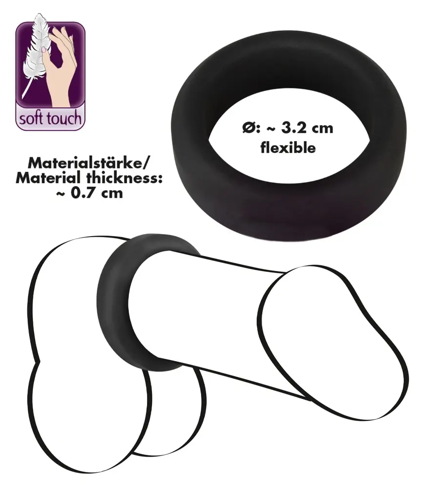 Cock ring Black Velvets 05180850000 silicone Photo 10