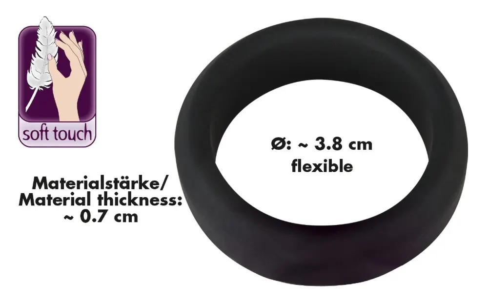 Gredzens Black Velvets 3,8 cm, silikons Photo 13