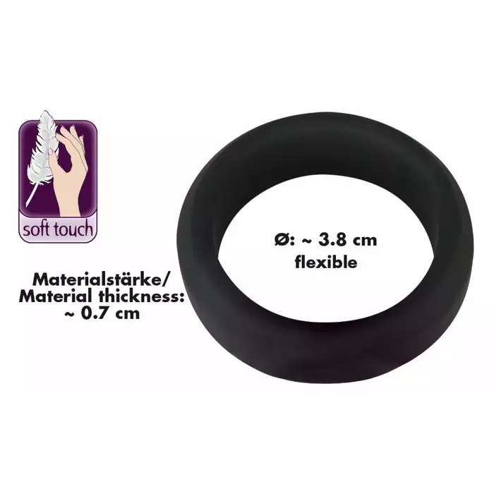 Gredzens Black Velvets 3,8 cm, silikons Photo 6