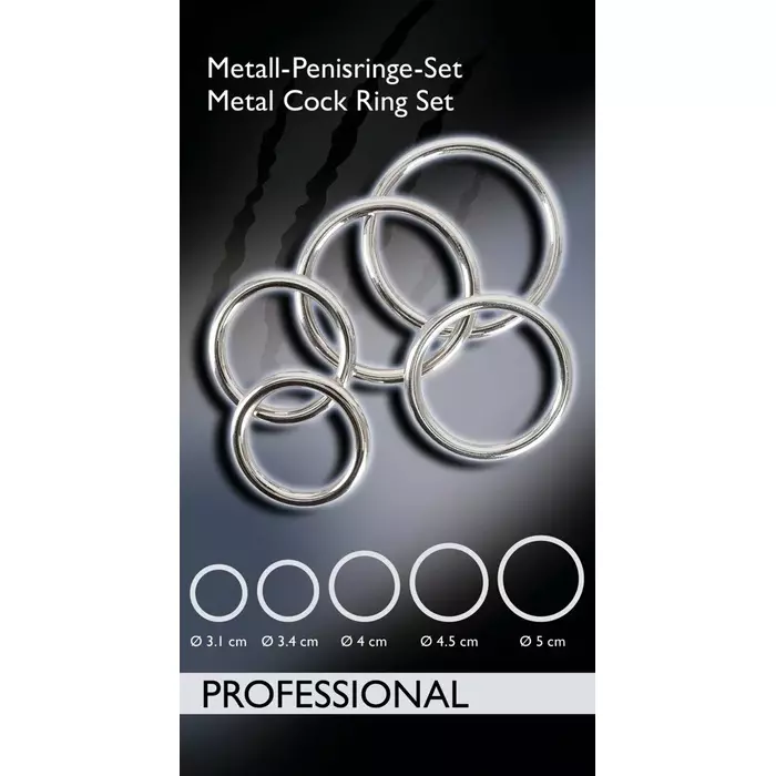 Cock and Ball Rings bad kitty — Metal 5 pcs Photo 6