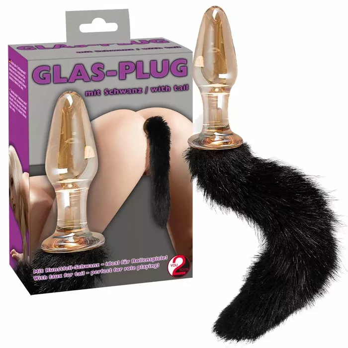 Anal glass plug You2Toys Glass Plug with Tail Photo 6