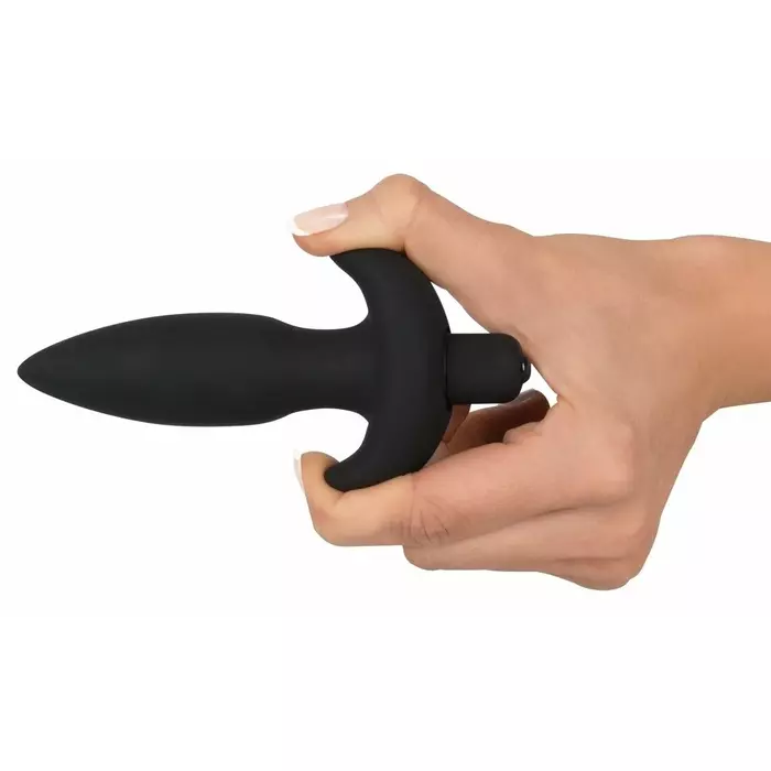 Anālais plug black velvets Vibrating Small Plug — silikons 13 cm Photo 4
