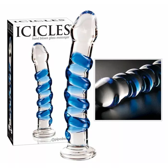 Glass dildo icicles No. 5 — 18.5 cm Photo 3