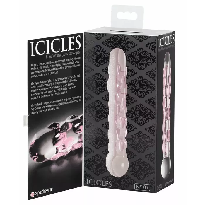 Стеклянный фаллоимитатор icicles No. 7 — Ø 2,8 см, 17,8 см Photo 4