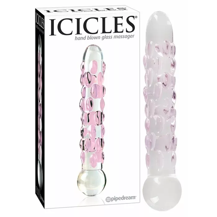 Стеклянный фаллоимитатор icicles No. 7 — Ø 2,8 см, 17,8 см Photo 5