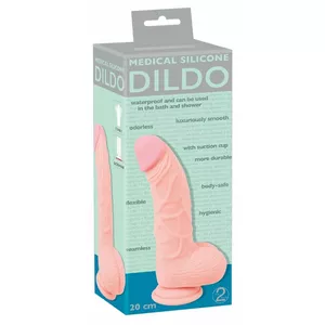 Фаллоимитатор You2Toys медицинский силикон 20 см, диаметр 3,4–4,5 см, чёрный