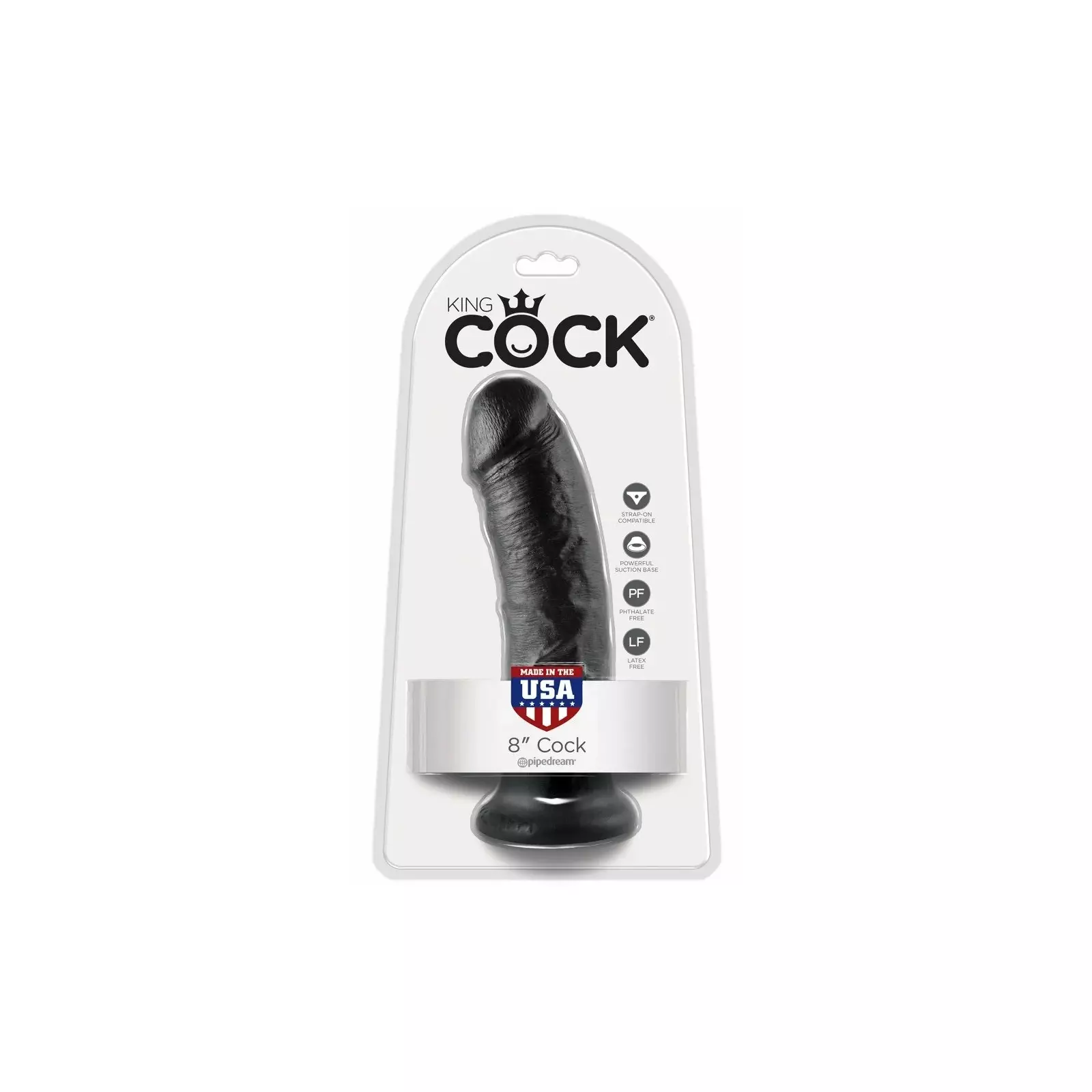 Dildo King Cock 8 collas Melns Photo 4
