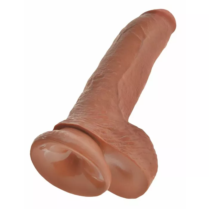 Dildo King Cock 9 inch Balls Tan — realistic silicone 22.9 cm Photo 3
