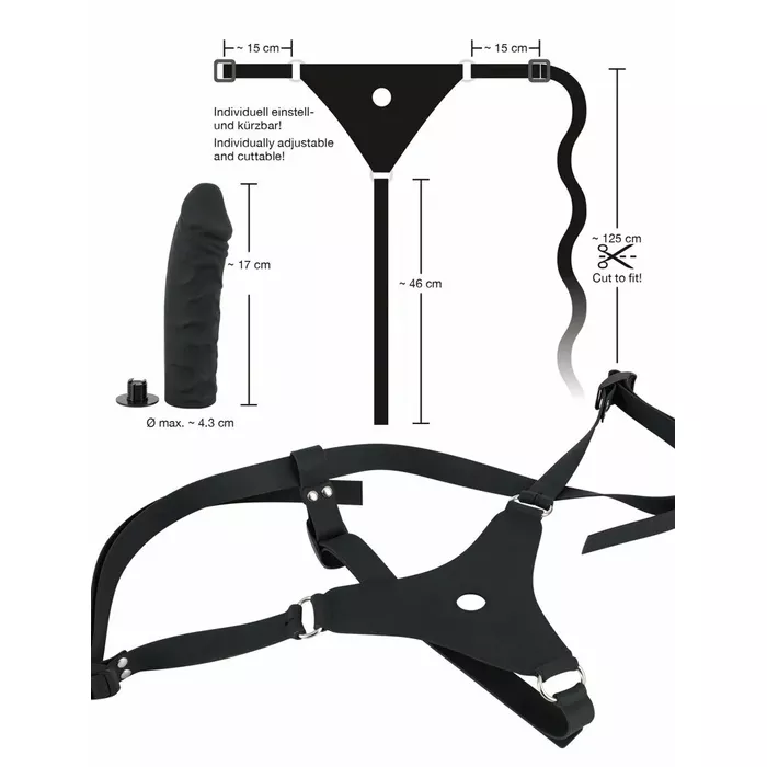 Strap-on You2Toys silicone, dildo 17 cm Ø 4.3 cm Photo 9
