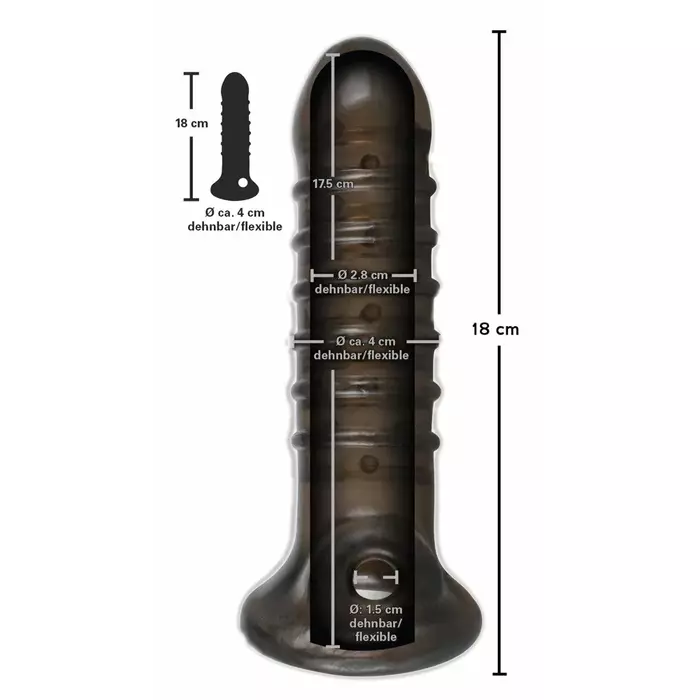 Насадка Rebel Dick & Ball Sleeve TPR 3,0 см 18 см Photo 7