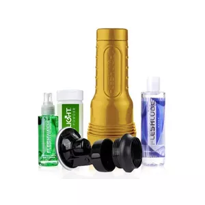 Набор для мастурбации Fleshlight STAMINA TRAINING — Lady-устройство 25 см с лубрикантом, очистителем, порошком и креплением для душа