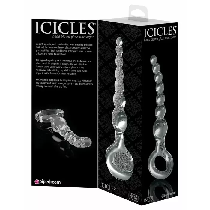 Анальные бусы icicles No. 67 — стекло, 20,5 см Photo 5