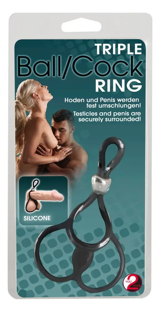You2Toys Triple Ball and Cock Ring — silikona gredzens Photo 6