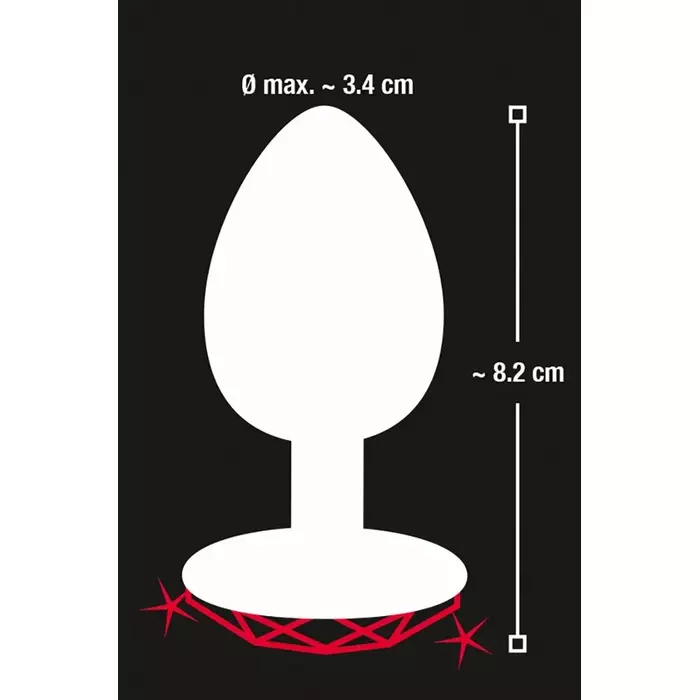 You2Toys Diamond Butt Plug medium — alumīnijs 8,2×3,4 cm Photo 6