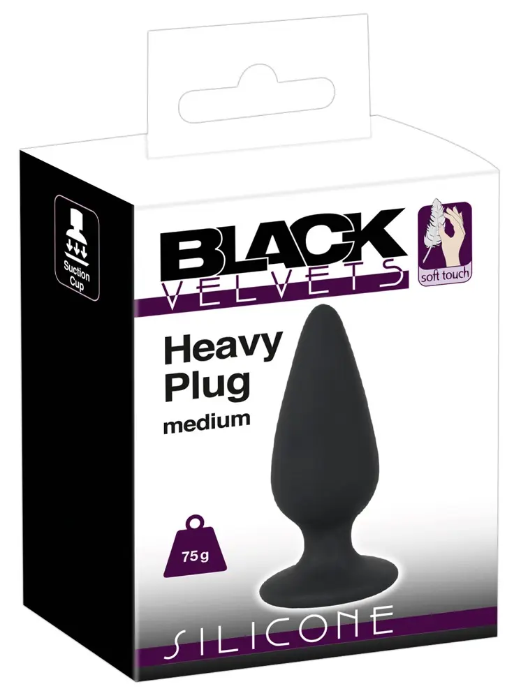 Анальная пробка Black Velvets Heavy plug 75 г Photo 7