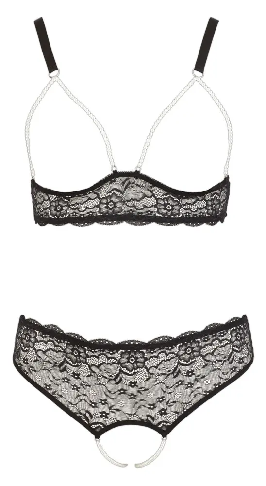 Комплект Cottelli Collection Pearl Set чёрный L Photo 13