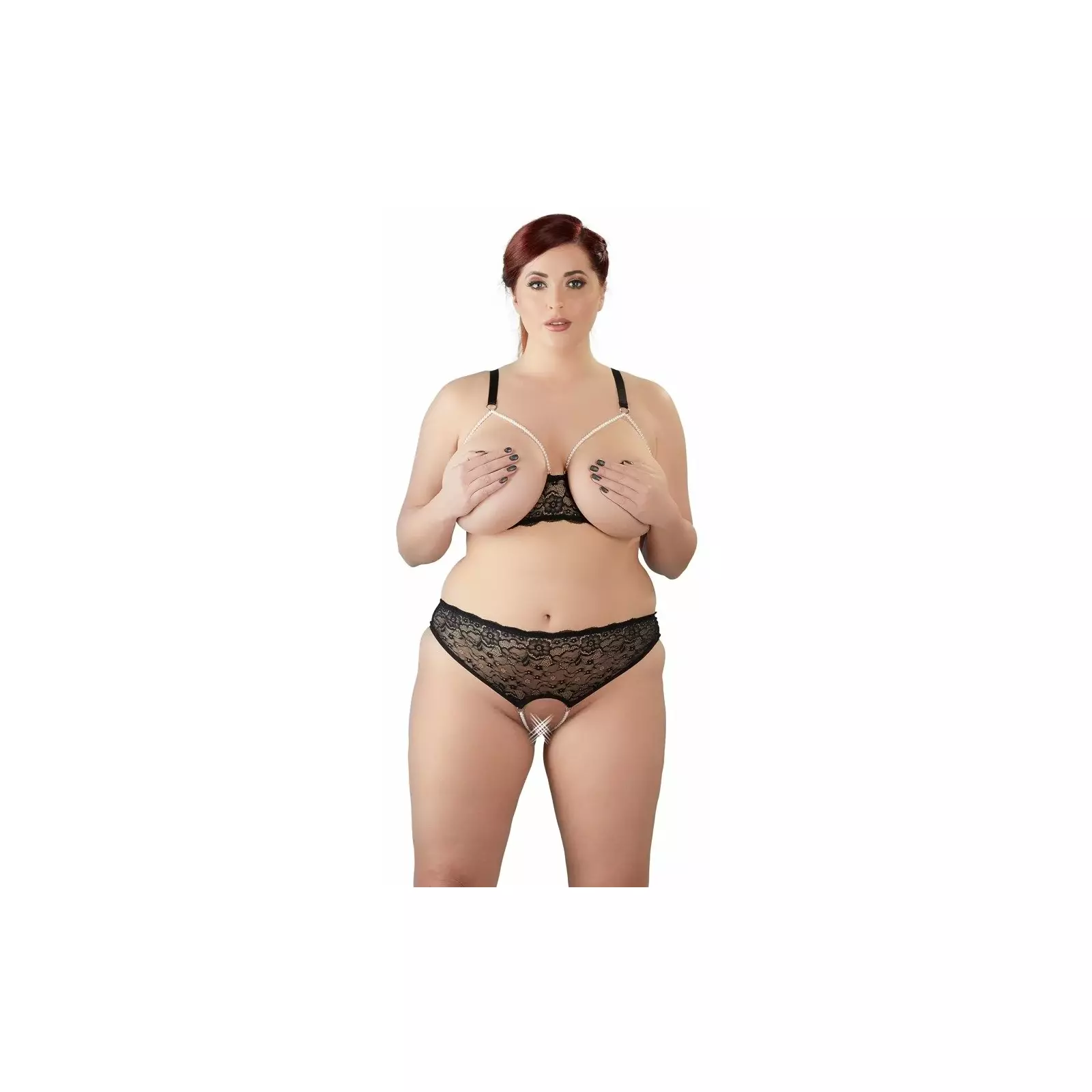 Lingerie Cottelli Collection 4XL Pearl Set Photo 3