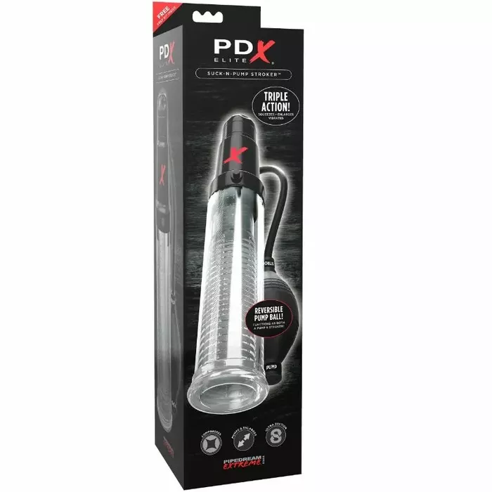 PIPEDREAM PDX ELITE Suck N Pump Stroker — помпа для пениса Photo 4