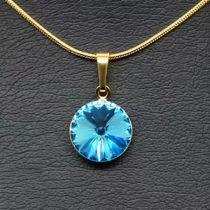 Kulons "Klaris II (Aquamarine Blue)" ar Swarovski™ kristāliem