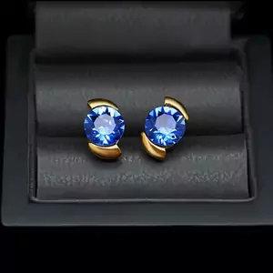 Серьги "Млечный Путь (Sapphire)" с кристаллами Swarovski™