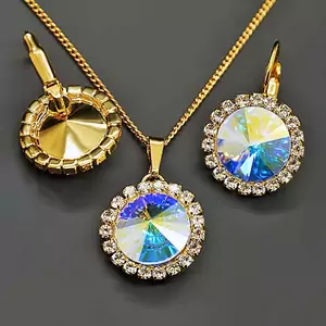 Komplekts "Klaris (Aurore Boreale)" ar Swarovski™ kristāliem