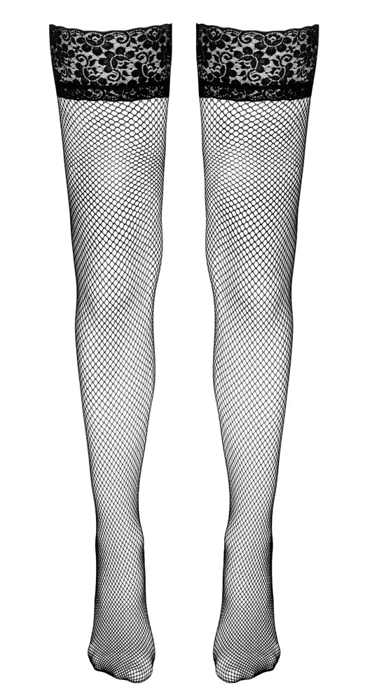 Hold-up net stockings Cottelli Collection 3 — black Photo 8