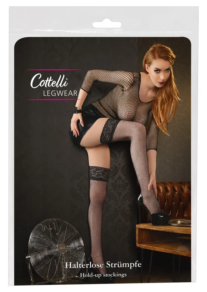 Чулки-ботфорты Cottelli Collection Hold-up Net Stockings 5 Photo 3