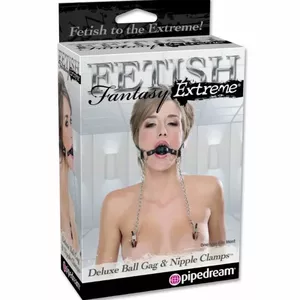 FF Extreme - Deluxe Ball Gag & Nipple Clamps