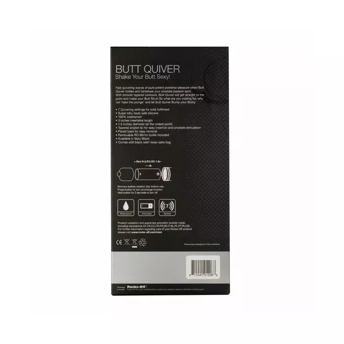 Anal vibrator ROCKS-OFF Butt Quiver P-Point Stimulator Photo 6