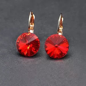 Earrings "Clarice II (Scarlet)" with Crystals From Swarovski™