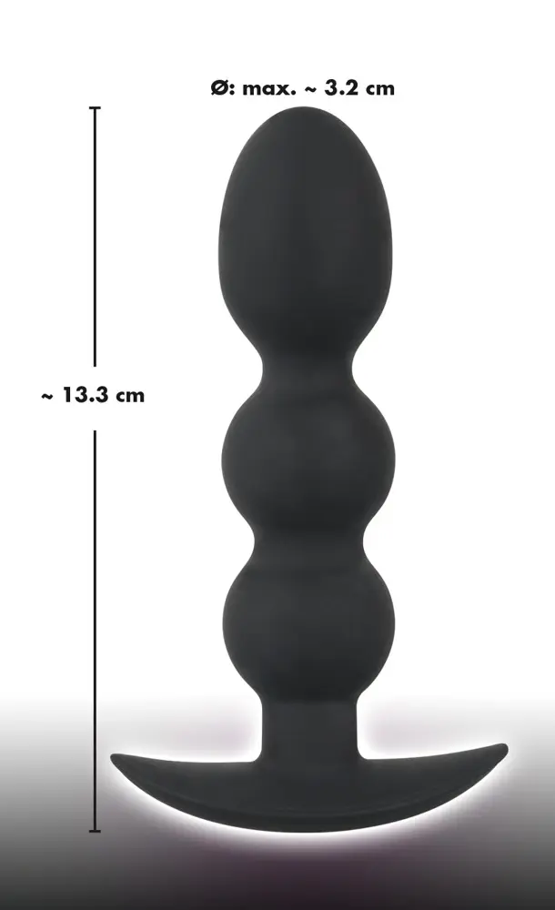 Анальная пробка Black Velvets Heavy Beads — 13,3 см, 1,7–3,2 см Photo 14