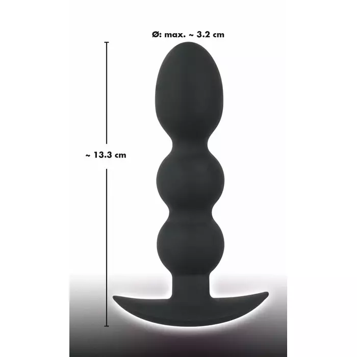 Anālā ieliktne Black Velvets Heavy Beads — 13,3 cm, 1,7–3,2 cm Photo 7